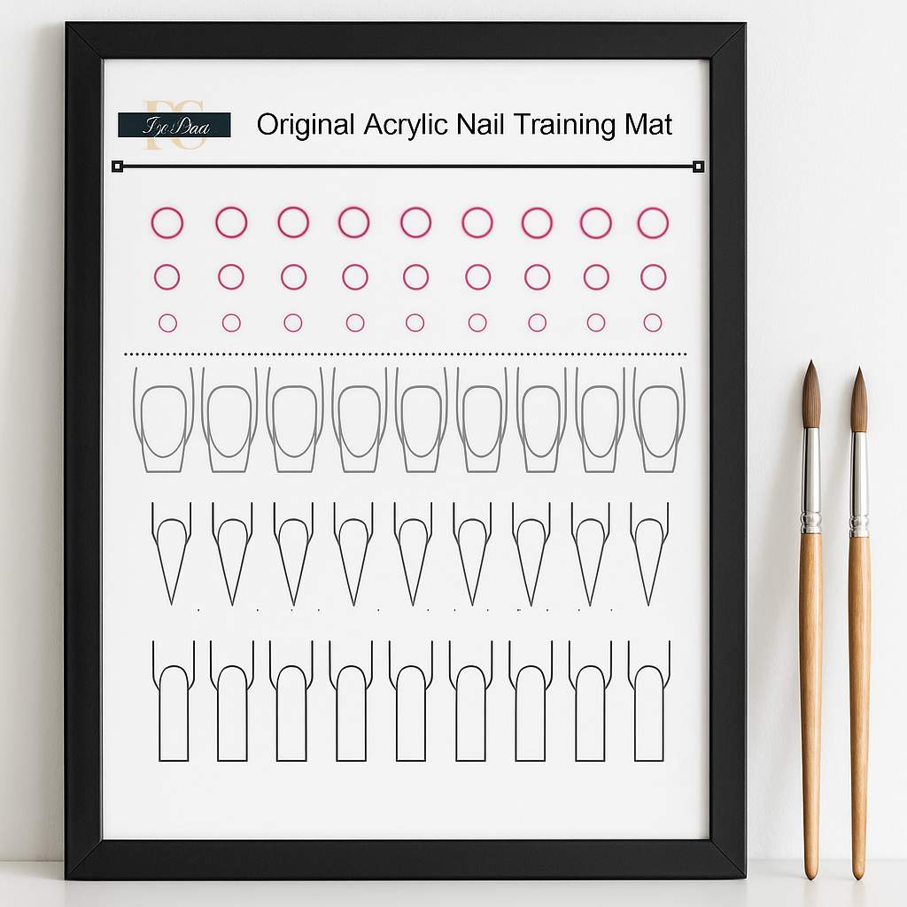 Original Acrylic Nail Training Mat – Digital Download (Printable PDF)